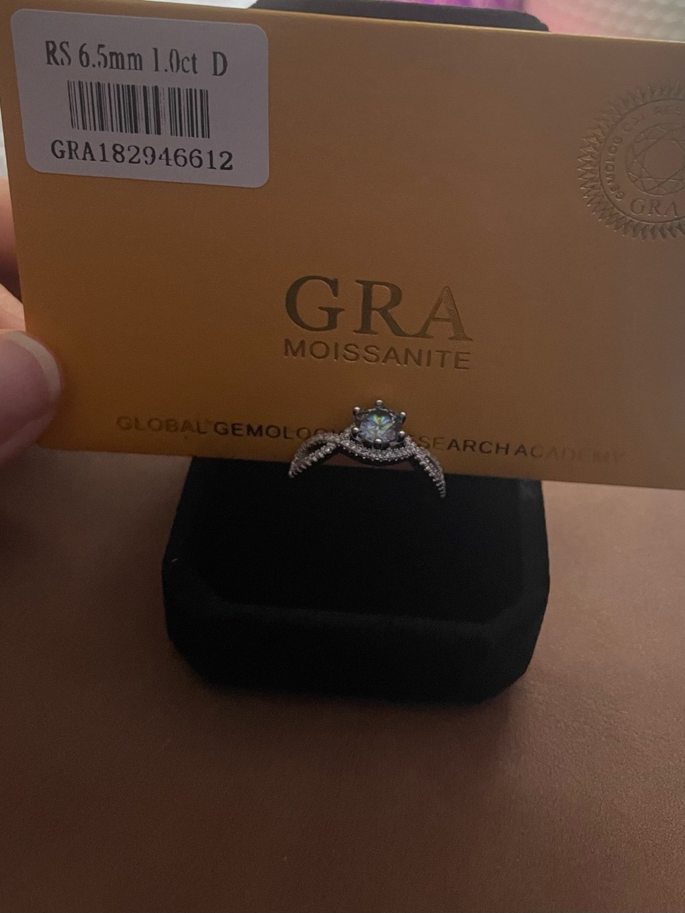 White Center Stone Silver Halo Ring